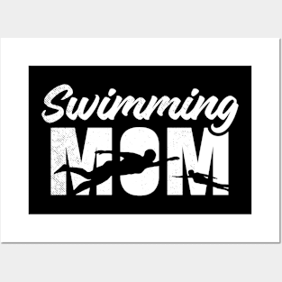 Swimming MOM cute artistic theme Posters and Art